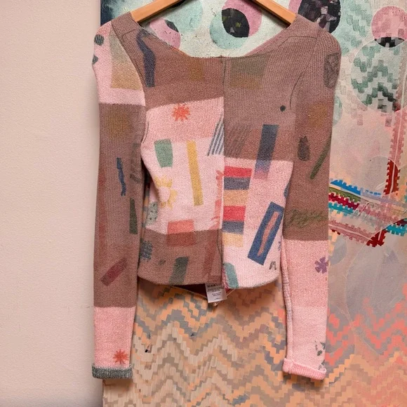 Eckhaus Latta Filati Patchwork Knit Sweater Top - Picture 3 of 15